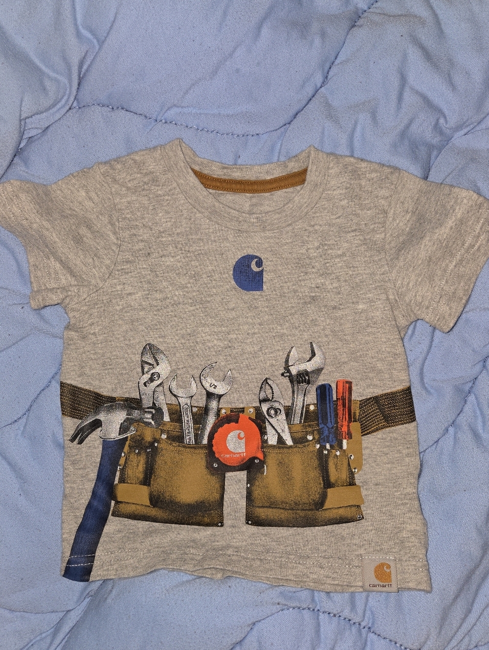 Carhartt Grey Infant Tee with Gold Logo